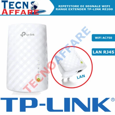 Range Extender Ripetitore Segnale WiFi Amplificatore Segnale AC750 TP-LINK RE200 - Immagine 1 di 4