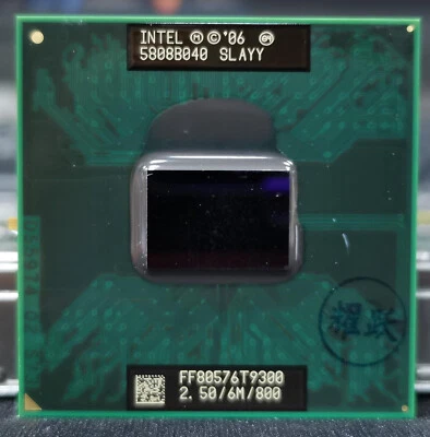 Intel Core 2 Duo T9300 2.5 GHz SLAYY Dual-Core Socket 478/N Laptop CPU Processor - Image 1 of 3