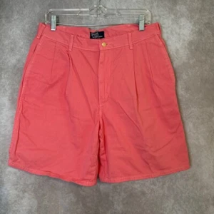 Vintage 80s Polo Ralph Lauren Men's Shorts 34 Salmon Pleated Front USA - Picture 1 of 6