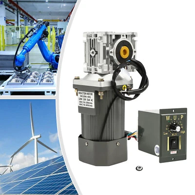 Worm Gear Motor 120W AC 110V Speed Controller Industrial Gearbox Electric RV30 - Image 1 of 4