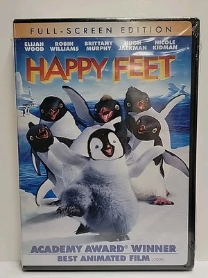 HAPPY FEET ~ Elijah Wood, Robin Williams, Brittany Murphy DVD 2007 NEW/Sealed - Image 1 of 2