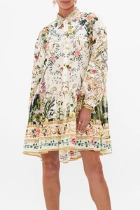 Camilla Talla L AU 14 US 10 Niveles Camisa Vestido Renacimiento Romance Seda - Imagen 1 de 16