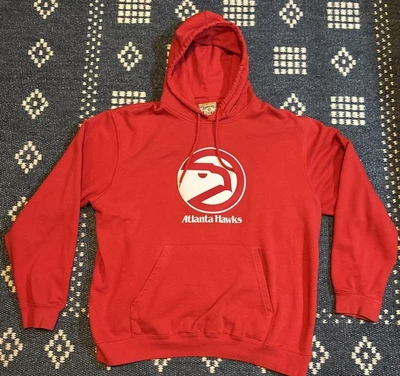 Atlanta Hawks Sweatshirt Hoodie Mens Red Hardwood Classics VTG Vintage Size ? - Image 1 of 4