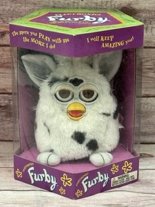 Furby Dalmatian Black Spots Brown Eyes 70-800 Tiger Electronic Interactive Toy - Picture 1 of 6
