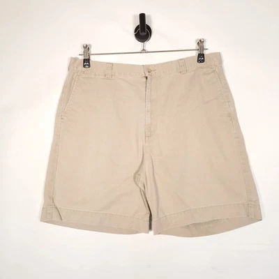 Polo Y2K Ralph Lauren Philip tamanho curto W38 bege 100% algodão feito no México - Imagem 1 de 4