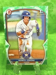 Kenedy Corona /99 Green Pattern - 2023 Bowman Prospects #BP-148 Houston Astros - Picture 1 of 11