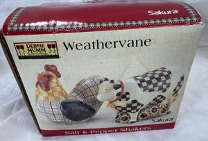 SAKURA / DEBBIE MUMM WEATHERVANE SALT & PEPPER SHAKERS - COW & CHICKEN - Picture 1 of 24