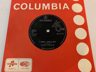 GILBERT O'SULLIVAN I Wish I Could Cry 1971 UK Columbia DB8779 NEAR MINT - Image 1 of 2
