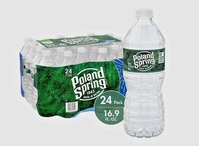 POLAND SPRINGS Poland Spring Natural Spring Water 16.9 oz Bottles – 24 Pack