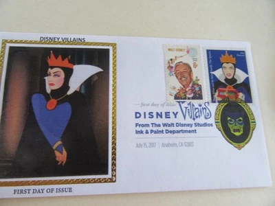 Disney Villains Combo Evil Queen Forever Stamp Sc#5213-Disney Stamp Fdc-Colorano - Image 1 of 3