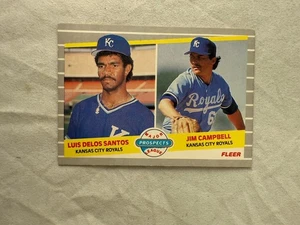 1989 Fleer Glossy De Los Santos / Campbell MLP, RC, UER Royals #646 - Picture 1 of 2