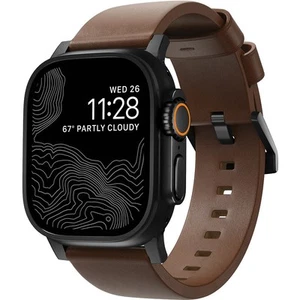 Skórzany pasek do smartwatcha 49/46/45/44 mm Nomad pasek na ramię pasek brązowo-czarny - Zdjęcie 1 z 9