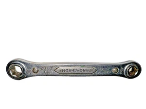 Vintage Duro-Chrome No. 0702 Ratcheting Hand Wrench Tool 7/16” + 3/8” - Picture 1 of 3