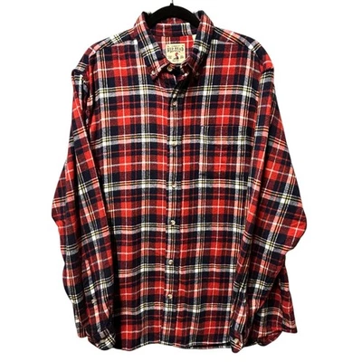 Camisa de franela marca Red Head para hombre XL abotonada manga larga a cuadros roja azul acogedora Foto 1 de 4