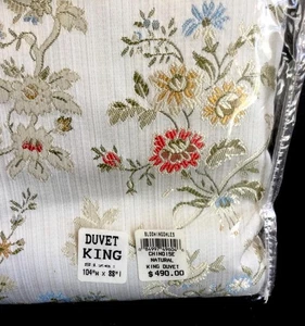 NOS NEU $ 490 BELLE CHAMBRE BLOOMINGDALES CHINOISE KING/GROSS BETTDECKE BETTBEZUG - Bild 1 von 15