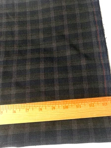 Vintage Wollmischung Stoff/Brauntöne kariert 1 Yard 20" x 58" - Bild 1 von 1