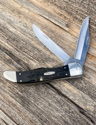 CASE XX *a 2025 JIGGED CUERNO DE BÚFALO CAZADOR PLEGABLE CON CUCHILLOS CUCHILLO DE VAINA Foto 1 de 4