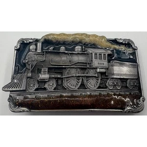1986 Siskiyou Buckle Co. Steam Locomotive Belt Buckle - Made in USA - Picture 1 of 5
