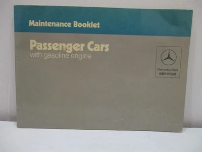 Folleto de mantenimiento Mercedes-Benz 1984 turismos con motor de gas 107 126 201#2 Foto 1 de 4