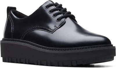 Clarks Mujer Oriannaw Derby Oxford Cuero Negro 26174819 Foto 1 de 4