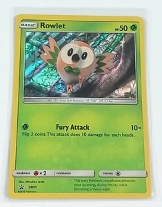 Tarjeta Pokémon Rowlet Sm01 Sol y Luna Estrella Negra Promo Holo 2016 - Imagen 1 de 4