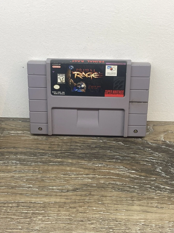 Primal Rage (Super Nintendo, 1995) SNES Game Only - AUTHENTIC: Tested & Working - Image 1 of 4