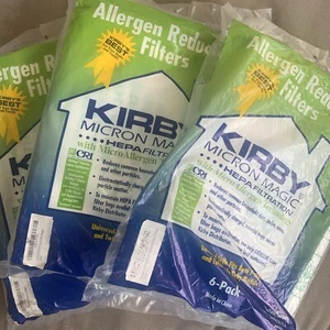 Kirby Micron Magic Universal Hepa White Cloth Bags - 6 Count (Lot of 3) - Picture 1 of 4