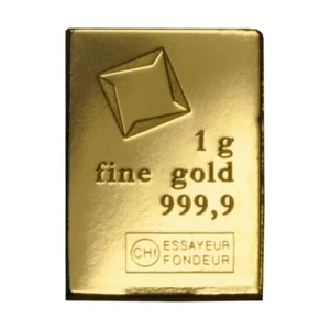 1 Gram Gold CombiBar Valcambi Suisse .9999 Fine Gold Bar (From 25x1 Combibar) - Picture 1 of 3