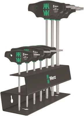 Wera 467/7 HF Set 2 TORX® T-Handle Screwdriver Set With Rack 7 Piece 05023456001 - Image 1 of 4