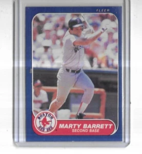 1986 Fleer #340 Marty Barrett Boston Red Sox - Picture 1 of 2