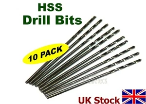 High Speed Steel HSS Drill Bits pack of ten choice of sizes - UK - Picture 1 of 3