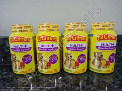 360 L'il Critters MULTI + Gomitas Multivitamínicas Soporte Digestivo 4 botellas de 90 Foto 1 de 4