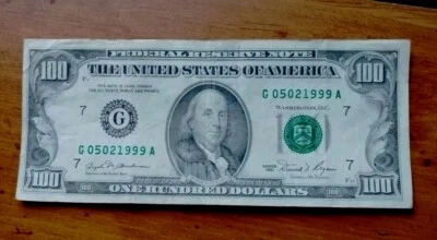 Vintage One Hundred Dollars Note 1981 Birthday Note May 2 1999 ,05/02/1999 - Image 1 of 4