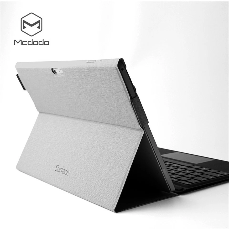 Protective Case For Microsoft Surface Pro 4/5/6/7 PU Leather Folding Stand Cover - Image 1 of 4