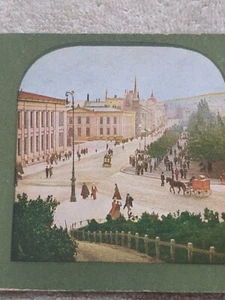 Stereoview Carl Johan's Gate Palace Park Christiania Oslo Norway Stereograph - Picture 1 of 3