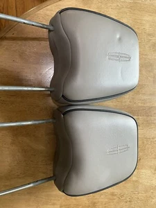 2008-2010 LINCOLN MKX OEM FRONT ROW HEAD RESTS HEADRESTS BLACK LEATHER PAIR - Picture 1 of 12