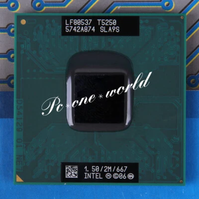 For Intel Core 2 Duo T5250 T5750 T5850 T6400 T6500 T6600 Socket P CPU Processor - Image 1 of 2