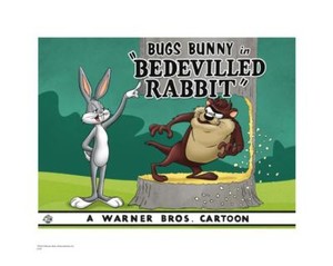 Warner Bros Lobby Card (L.E)  Bugs Bunny & Tasmanian Devil : "Bedevilled Rabbit"