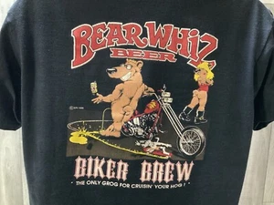 Bear-Whiz Beer T-Shirt Unisex Herren Damen Biker M Vintage 1990 Single-Stitch Tee - Bild 1 von 11