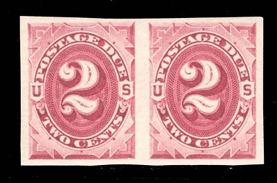 MOMEN: US STAMPS #J23P5 POSTAGE DUE PROOF IMPERF PAIR MINT OG H VF LOT #81102* - Image 1 of 2