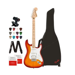 Fender Affinity Series Stratocaster FMT HSS Electric Guitar Orange Bundle - Picture 1 of 7