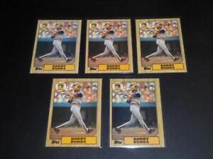1987 Topps #320 lot of 5 BARRY BONDS RCs Rookie! PIRATES!