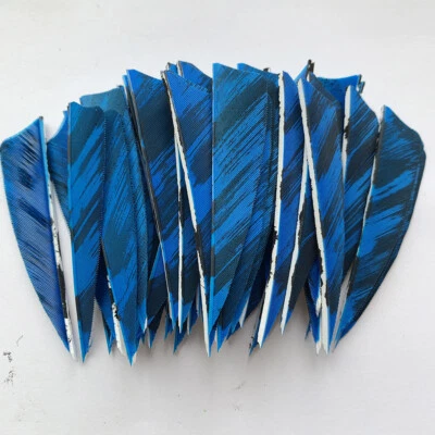 50PCS 3IN Camouflage Sky Blue Shield Archery Arrow Feather Fletches RW LW - Image 1 of 4