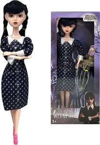 Loofamy Wednesday Addams Dolls, 11.5 inch Dolls, Wine Lip, Long Sleeve Dots, Mad - Picture 1 of 5