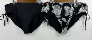 Time And Tru Women's Bikini Bottom swimwear Mid Rise Full Coverage 2X Or 3X - Picture 1 of 23