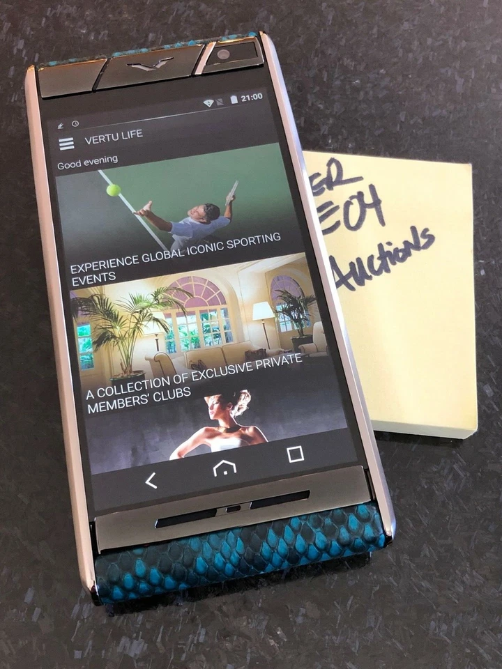 VERTU ASTER Limited Edition Exotic leather 64GB Global GSM 4G Luxury Phone - Image 1 of 2