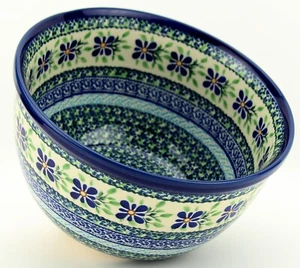 Polish Pottery Mixing Bowl 2 Qt. - Diameter: 8" - Height: 5" Zaklady Boleslawiec - Picture 1 of 4