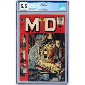 M.D. #3 1955 E.C. Comics CGC 5.5 - Picture 1 of 2
