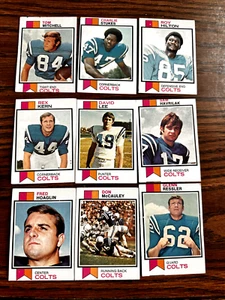1973 Topps Baltimore Colts Football Card Lot (9) - Picture 1 of 3