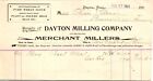 Dayton Milling Co Dayton TN 1904 Billhead Pure Wheat Flour